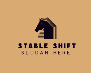 Pony Stallion Animal logo design