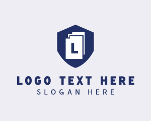Security - Secure Document Shield logo design