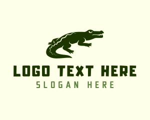 Wild Alligator Crocodile logo