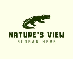 Wild Alligator Crocodile logo design