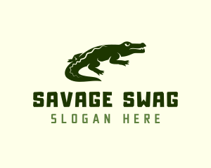 Wild Alligator Crocodile logo