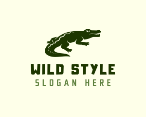 Wild Alligator Crocodile logo design