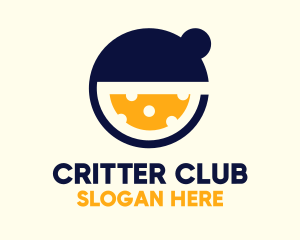 Circular Cheddar Mouse Cheese logo