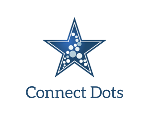 Blue Star Dots logo design