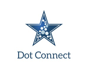 Blue Star Dots logo design