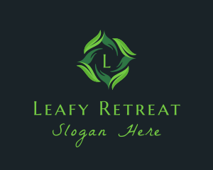 Leaf Plant Hotel logo design