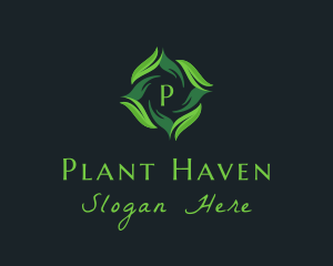 Leaf Plant Hotel logo design