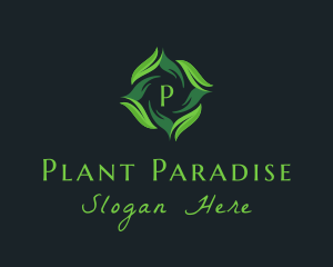 Leaf Plant Hotel logo design