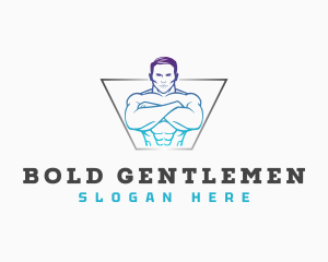 Masculine Fitness Workout logo design