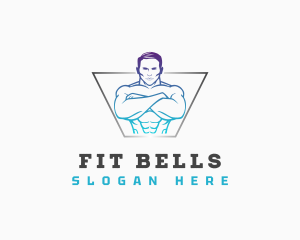 Masculine Fitness Workout logo design