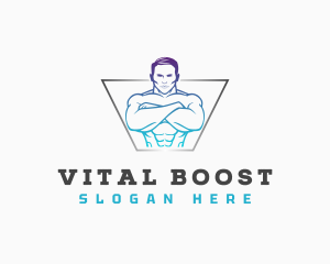 Masculine Fitness Workout logo design