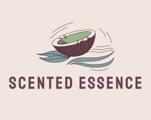 Natural Coconut Banner logo design