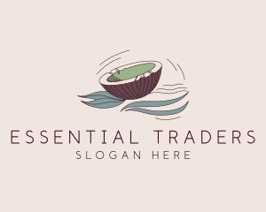 Natural Coconut Banner logo design