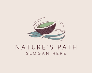 Natural Coconut Banner logo design