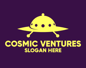 Yellow Cloche Spaceship logo design