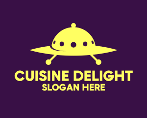 Yellow Cloche Spaceship logo design