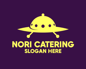 Yellow Cloche Spaceship logo design