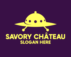 Yellow Cloche Spaceship logo design