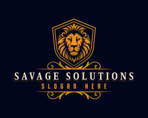 Royal Lion Shield logo design