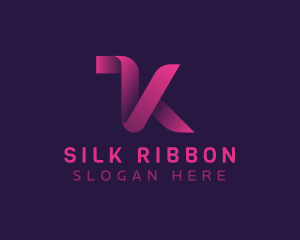 Ribbon Technology Letter K logo design