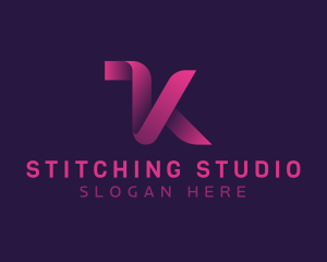 Ribbon Technology Letter K logo design