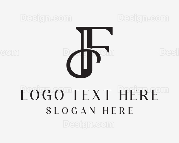 Simple Luxury Business Letter F Logo