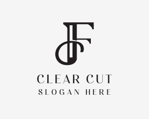 Simple Luxury Business Letter F logo design