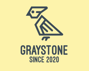 Gray Parrot Bird logo