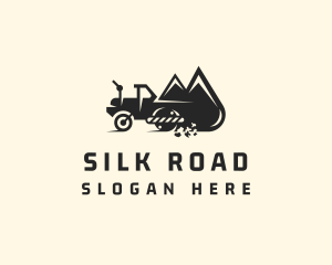 Road Roller Construction Machinery  logo design