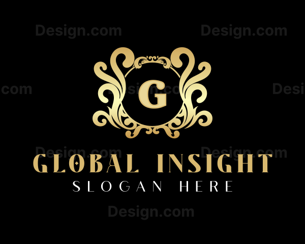 Elegant Ornament Crest Logo