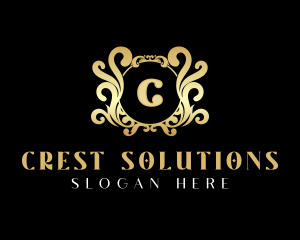 Elegant Ornament Crest logo design