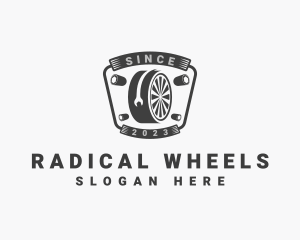 Panel Beater Mechanic Wheel logo design