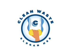 Sanitation Cleaning Sponge logo design