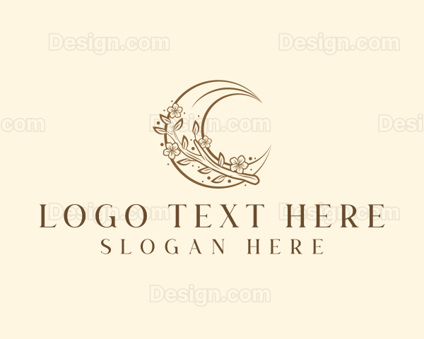 Moon Floral Beauty Logo