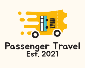 Bus Transport Ticket  logo design