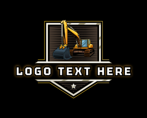 Excavator Digger Construction Machine logo