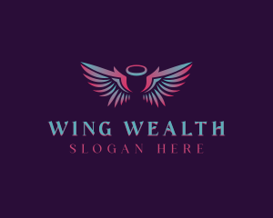 Celestial Angel Wings logo design