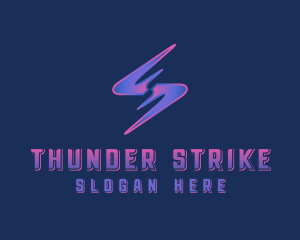 Thunder Lightning Electricity logo design