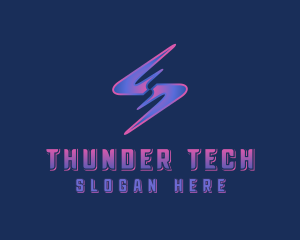 Thunder Lightning Electricity logo design