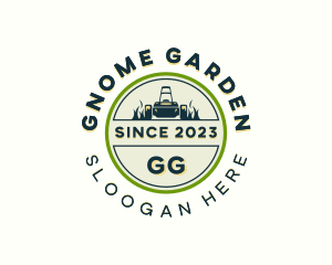 Gardening Lawn Mower Landscaping logo design