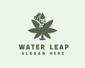 Frog Marijuana Plant logo