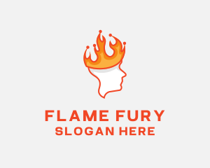 Flame Crown King logo design