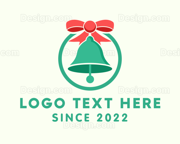 Ribbon Holiday Bell Logo