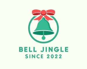 Ribbon Holiday Bell logo design