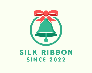 Ribbon Holiday Bell logo design