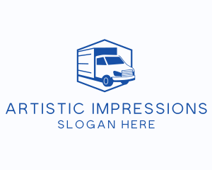 Delivery Truck Courier logo design