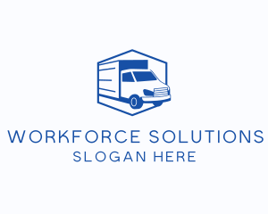 Delivery Truck Courier logo design