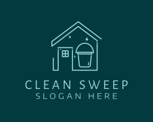 Clean Bucket Housekeeper logo design