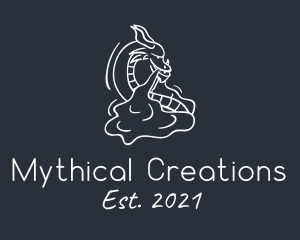 Vape Mythical Dragon logo design