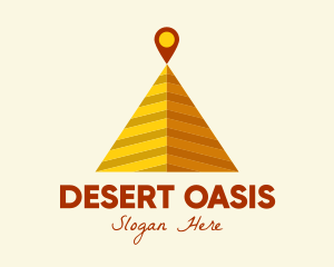 Desert Pyramid Location logo design